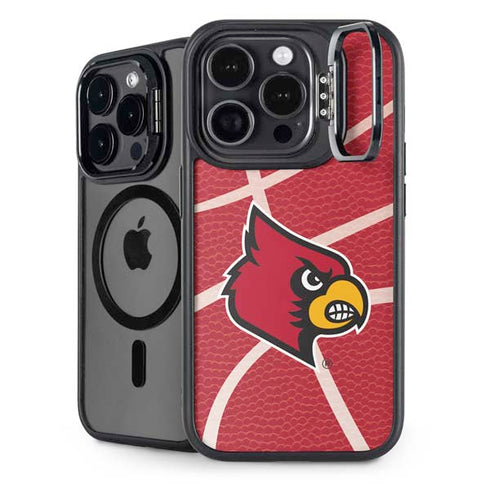University of Louisville Red Basketball iPhone 15 Pro Kickstand Case
